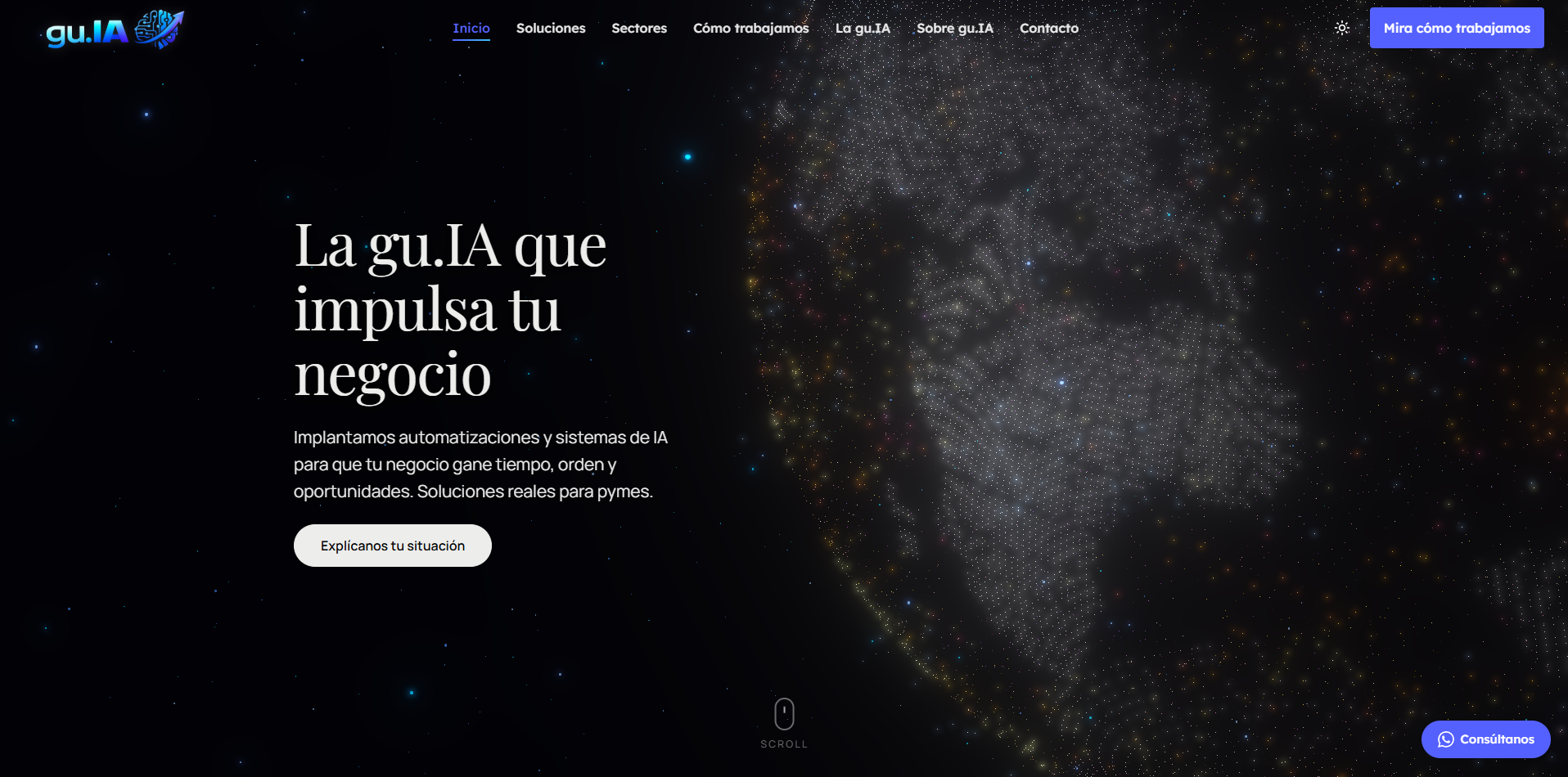 Landing page para agencia de automatización de leads